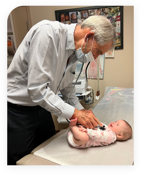 Dr. Reilly with pediatric patient